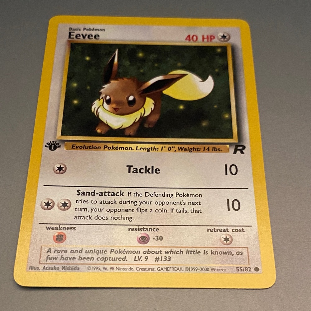 Eevee 55/82 1st Edition Team Rocket Non-Holo Pokemon Card